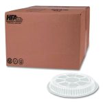 Plastic Dome Lids, Fits Round Pan 2047, 7" Diameter x 0.88" h, Clear, 500/Carton