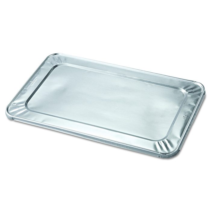 153925 Steam Pan Foil Lids, Fits Full-Size Pan, 45 Gauge, 12 x 20.81, 50/Carton - Image 1
