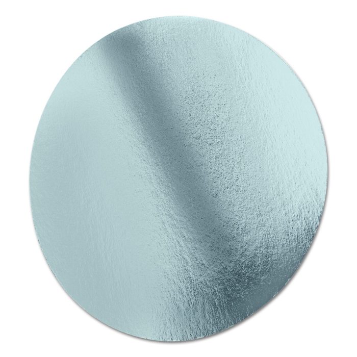 203329 Foil Laminated Board Lids, 8.25" Diameter, Silver, Aluminum, 500/Carton - Image 1