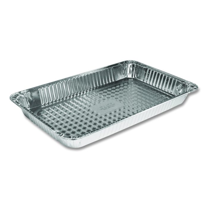 15005140 Aluminum Steam Table Pans, Full-Size Medium, 65 Gauge, 2.19" Deep, 12.75 x 20.75, 50/Carton - Image 1