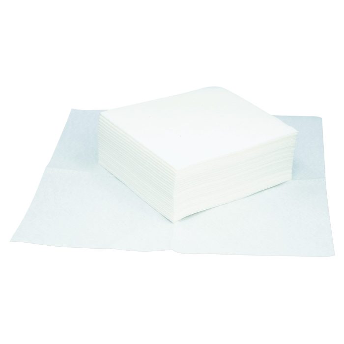 187280 TASKBrand Grease and Oil Wipers, Quarterfold, 12 x 13.25, White, 50/Pack, 16 Packs/Carton - Image 1