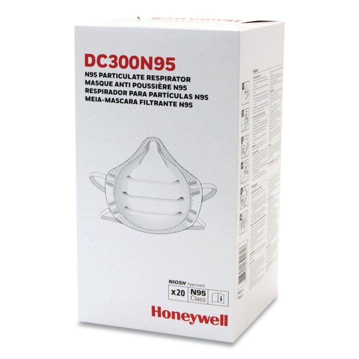 15142827 ONE-Fit N95 Single-Use Molded-Cup Particulate Respirator, One Size Fits Most, White, 10/Pack - Image 1