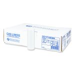 High-Density Commercial Can Liners, 4 gal, 6 mic, 17" x 18", Clear, Perforated Roll, 50 Bags/Roll, 40 Rolls/Carton