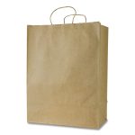 Get Reddi Paper Bags, Mercado Size, 65# Basis Weight, Twisted Rope Handles, 13 x 7 x 17, Brown, 250/Carton