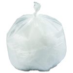 High-Density Commercial Can Liners, 33 gal, 12 mic, 33" x 39", Natural, Interleaved Roll, 25 Bags/Roll, 6 Rolls/Carton