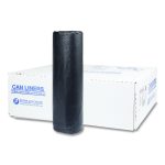 High-Density Commercial Can Liners, 45 gal, 16 mic, 40" x 48", Black, Interleaved Roll, 25 Bags/Roll, 10 Rolls/Carton