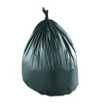 Low-Density Commercial Can Liners, 33 gal, 0.9 mil, 33" x 39", Black, Interleaved Roll, 25 Bags/Roll, 6 Rolls/Carton