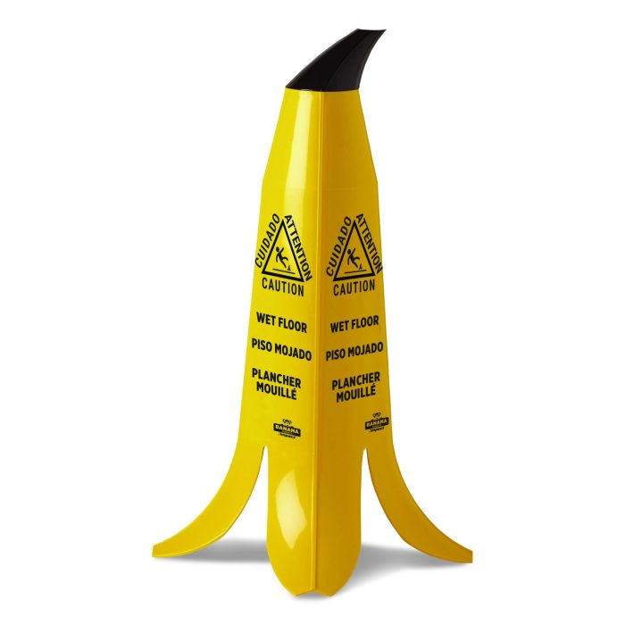 627090 Banana Wet Floor Cones, 11 X 11.15 X 23.25, Yellow/brown/black - Image 1