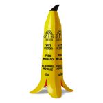 Banana Wet Floor Cones, 14.25 X 14.25 X 36.75, Yellow/brown/black
