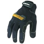 General Utility Gloves, EN388: 2132, 9" Long, X-Large, Black, Pair