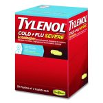 Cold + Flu Severe Caplets, 2/Pack, 30 Packs/Box