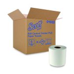 Essential Roll Center-Pull Towels, 1-Ply, 8 x 12, White, 700/Roll, 6 Rolls/Carton