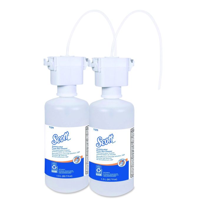 15090801 Antimicrobial Foam Skin Cleanser Refill, Unscented, 1,500 mL, 2/Carton - Image 1