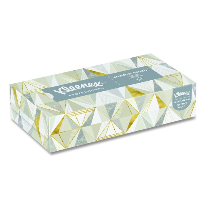 898664 White Facial Tissue, Pop-Up Box, 2-Ply, 125 Sheets/Box - Image 1