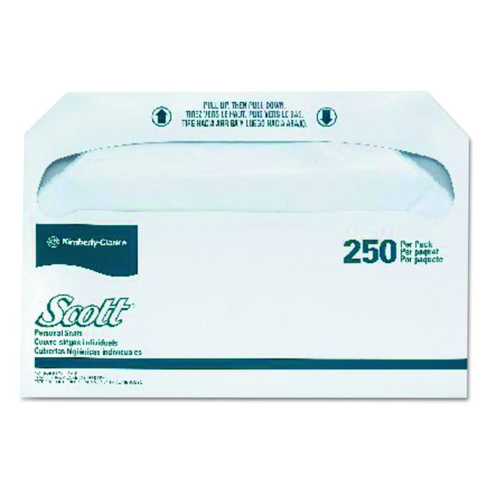 203319 Personal Seats Toilet Seat Covers, 14.5 X 17, White, 250/pack, 20 Packs/carton - Image 1