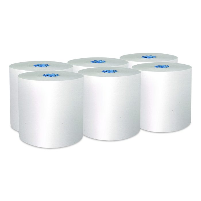 15179131 Pro Hard Roll Paper Towels with Absorbency Pockets for Scott Pro Dispenser, Blue Core Only, 1-Ply, 7.5" x 900 ft, 6 Rolls/CT - Image 1