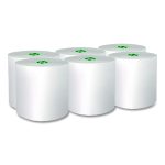 Pro Hard Roll Paper Towels with Absorbency Pockets for Scott Pro Dispenser, Green Core Only, 1-Ply, 7.5" x 900 ft, 6 Rolls/CT