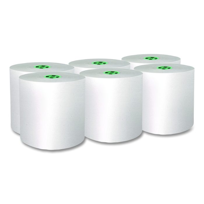 15178701 Pro Hard Roll Paper Towels with Absorbency Pockets for Scott Pro Dispenser, Green Core Only, 1-Ply, 7.5" x 900 ft, 6 Rolls/CT - Image 1