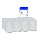 Wettask System Prep Wipers For Bleach/disinfectants/sanitizers Hygienic Enclosed System Refills, W/canister, 55/rl,12 Roll/ct