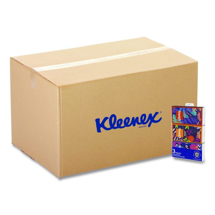 15169895 On The Go Packs Facial Tissues, 3-Ply, White, 10 Sheets/Pouch, 3 Pouches/Pack, 36 Packs/Carton - Image 1