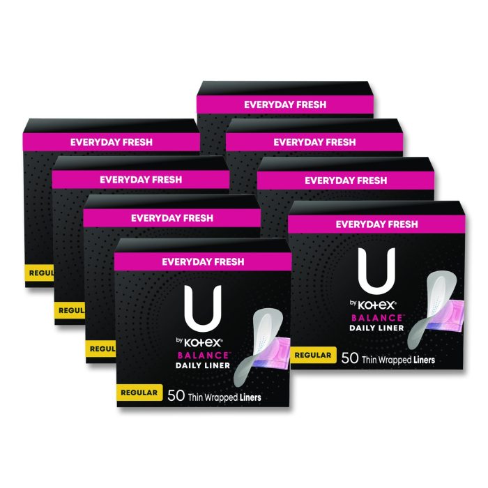 15157467 Balance Daily Wrapped Panty Liners, Light Absorbency, 50/Pack, 8 Packs/Carton - Image 1
