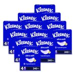 Ultra Soft Facial Tissue, 3-Ply, White, 60 Sheets/Box, 4 Boxes/Pack, 12 Packs/Carton