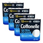 Ultra CleanCare Toilet Paper, Strong Tissue, Septic Safe, 1-Ply, White, 284 Sheets/Roll, 12 Rolls/Pack, 48 Rolls/Carton