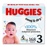 Snug and Dry Diapers, Size 3, 16 lbs to 28 lbs, 168/Carton