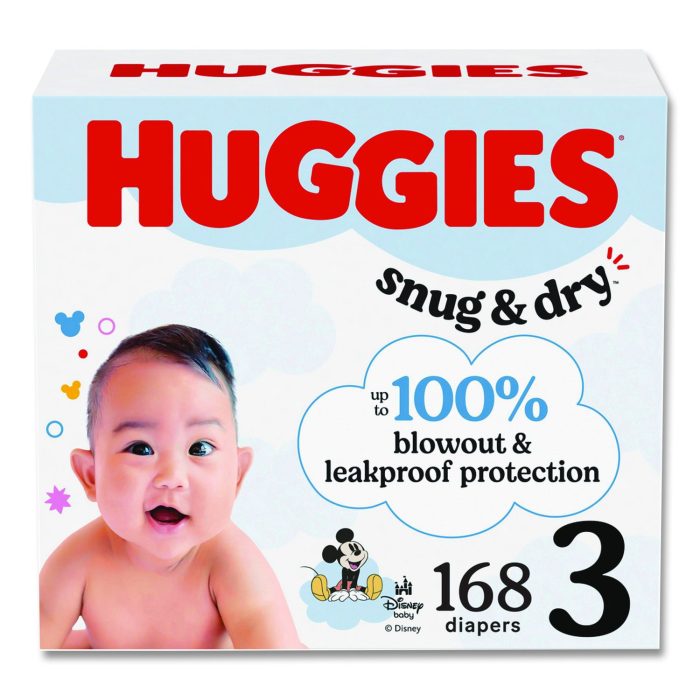 15127289 Snug and Dry Diapers, Size 3, 16 lbs to 28 lbs, 168/Carton - Image 1