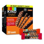 Thins Peanut Butter Dark Chocolate and Dark Chocolate Cherry Cashew Variety Pack, 0.74 oz Bar, 20/Box
