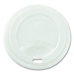 Hot Cup Lids, Sipper Lid, Fits 8 oz Hot Cups, Plastic, White, 1,000/Carton