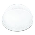 PET Lids, No Hole Dome Lid, Fits 12 oz to 24 oz Cold Cups, Plastic, Clear, 1,000/Carton