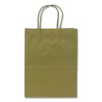 Paper Shopping Bag, Rope Handles, Small Size, 8.1 x 4.5 x 10.6, Kraft, 250/Carton