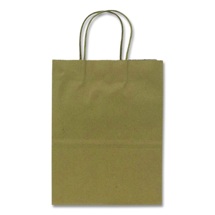 15151675 Paper Shopping Bag, Rope Handles, Small Size, 8.1 x 4.5 x 10.6, Kraft, 250/Carton - Image 1