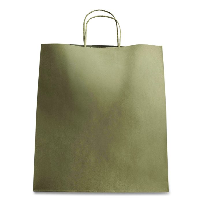 15151655 Huntington Paper Shopping Bag, Rope Handles, Large Size, 13.4 x 9.3 x 15.9, Kraft, 200/Carton - Image 1