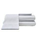 T-310 King Flat Sheets- Satin Stripe