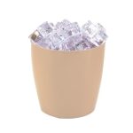 3 Quart Round Beige Ice Bucket w/ No Handle