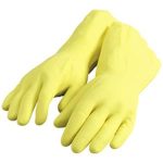 Large Flock Line Yellow Gloves