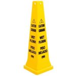 6276-7 Safety Cone 36 with Multi-Lingual Caution, Wet Floor Imprint