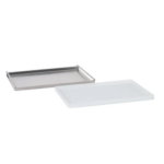 Rectangular Plastic Tray Liner - Brushed Steel Room Collection