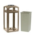 3970-01 Landmark Series Classic Container - 35 Gallon, Dome Top with Ashtray and Rigid Liner