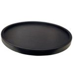 14 Black Round Leatherette Tray