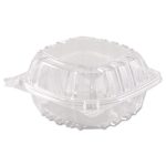 ClearSeal Hinged-Lid Plastic Container, 5.8 x 6 x 3, Clear,