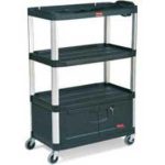 Rubbermaid Audio-visual Cart, 4 Shelves With Cabinet with Casters