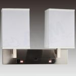 Brushed Nickel Double Wall Lamp