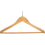 Men's Natural Wood Anti-Theft Suit Hanger w/ Suit Bar & Notches