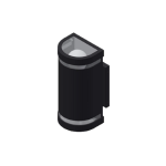 Black Outdoor ADA Sconce with 2MB Socket
