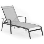 Aluminum Chat Sling Chaise Lounge Chair