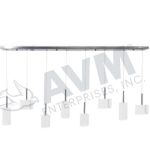 Communal Table Fixture w/ Satin Nickel Finish