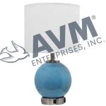 Sleep 21"" Guestroom Desk Lamp w/ Blue and Brushed Nickel Finish